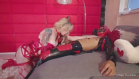 Big Ass Tranny Blondie In Red Lingerie Fucks Guy In Latex Big Ass Tranny Blondie In Red Lingerie Fucks Guy In Latex